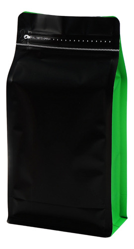100 Bolsas Para Dulces Bolsas Para Café 1.5 Kg Negro / Verde 8 Sellos