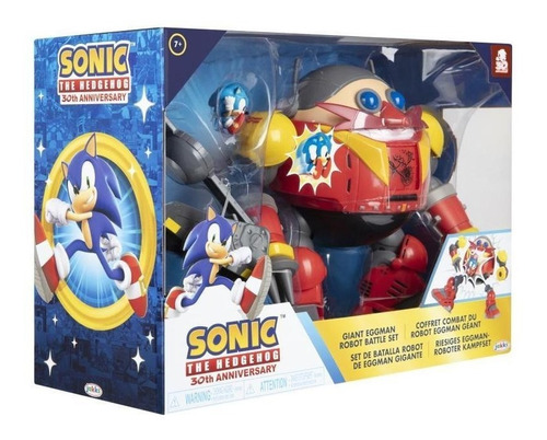 Muñeco Sonic Set De Batalla Contra El Robot Eggman Gigante