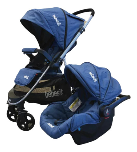 Cochecito Travel System Bebesit 1390 Manillar Rebatible Azul