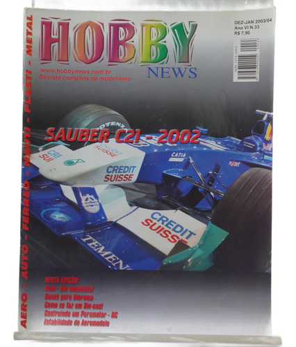 Revista Hobby News N 33 Aéro Férreo Nauti Sauber C21 2002 (Usado)