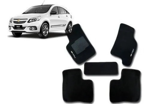 Jogo Tapetes Ecotap Soft Carpete Preto 5 Pcs Chevrolet Agile