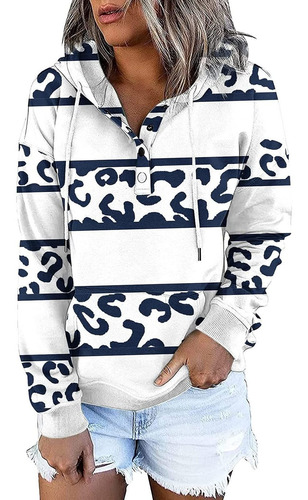 Hoodie Sweatshirt For Dama Fashion Button Down Hooded