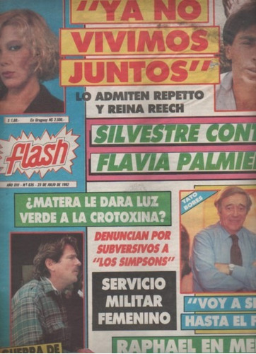 Revista ** Flash ** N º 635 Año 1992 Tato , R Reech , Flavia