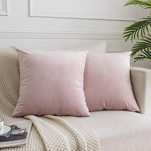 Juspurbet Rosa Terciopelo Tira Fundas De Almohada Zq71n