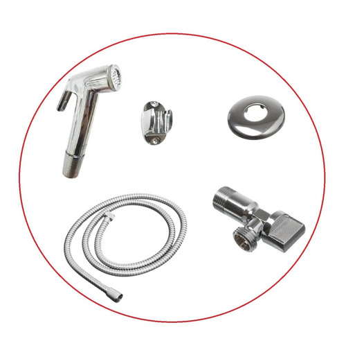 Imagen 1 de 6 de Griferia Bidet Matic Externo + Duchador Con Gatillo + Llave Pared. Estilo Europeo, Brasileño Naffull