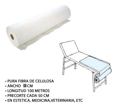Rollo Para Camilla Blanco X 100 M Con Precorte X 2u