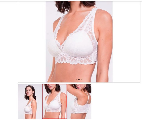 Bralette Copa Mousse Y Encaje  Hueso-romantic2023