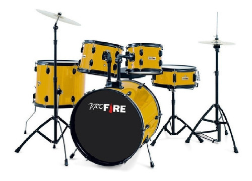 Bateria Acústica Pro Fire B20 10/12/16/20/cx14 Amarela C/