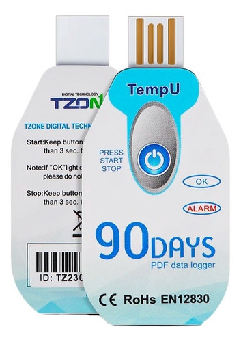 Registrador Temperatura Humedad Desechable Tempu Data Logger