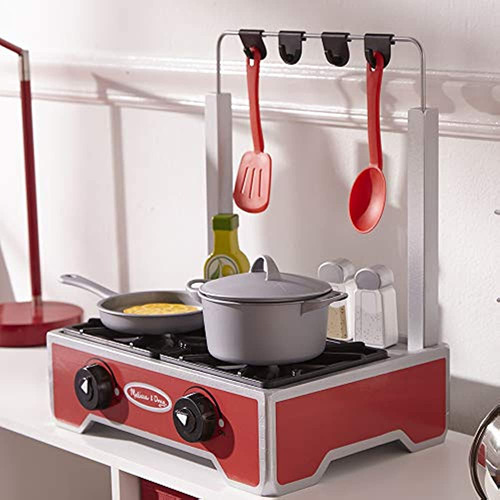 Juego De Cocina De Madera Deluxe 19 Piezas Comida Juguete
