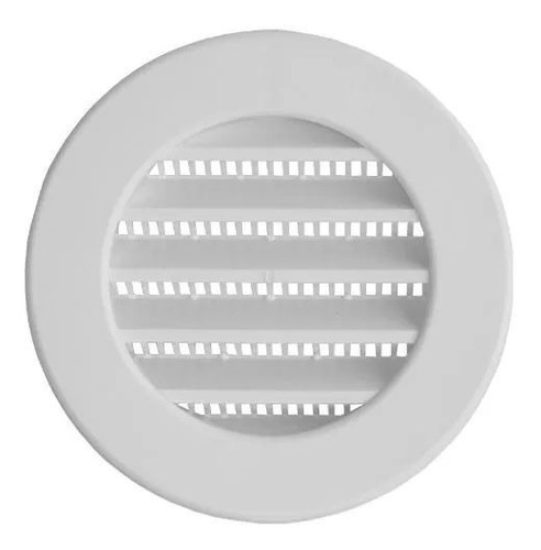 Imagem 3 de 6 de Grade 100mm Plastica P/ Ventilacao Redonda Branca Exaustor