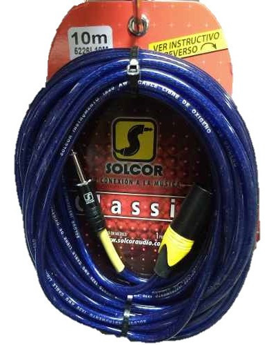 Cable Solcor Instrumento Medusa 5226l10m Xlr-1/4 10 Metros