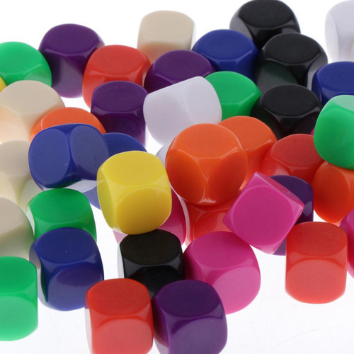 50pieces Square Edge Dados En D6 Six Sided Rpg Gaming Gift