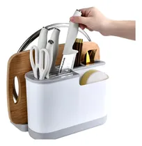 Comprar Porta Cuchillos Tapas Organizador Con Base Removible