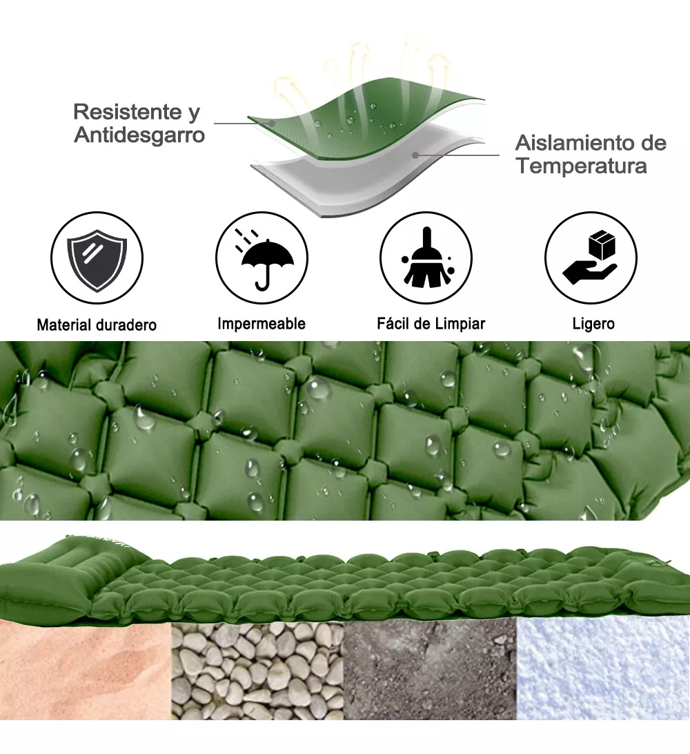 Tercera imagen para búsqueda de colchon inflable individual