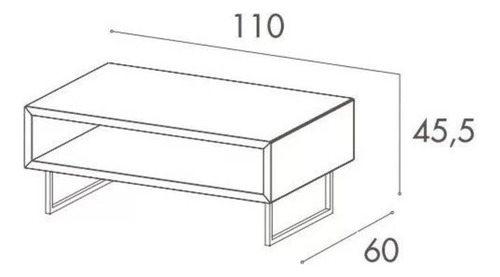 Mesa De Centro Con Base Metalica Bruno Marrón Tu Mesita
