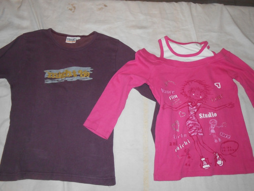 Son 2 Remeras Manga Larga Basic Bordo Y Otra Muy Bonitas!