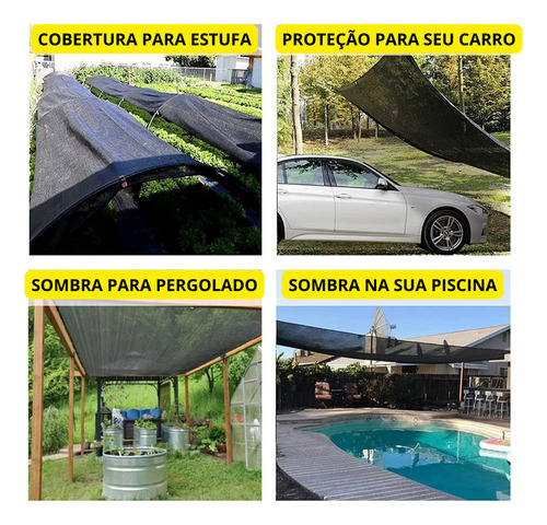 Tela Sombreamento Casa Pergolado 80% 4x2 Bainha/ilhós