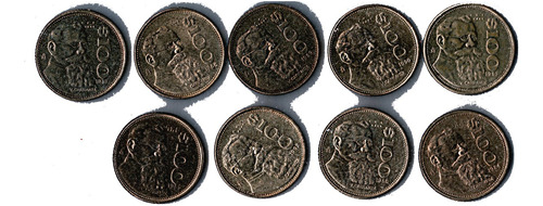 Colección Moneda 100 Pesos  V Caranza  84  92 9 Piezas Nuev0