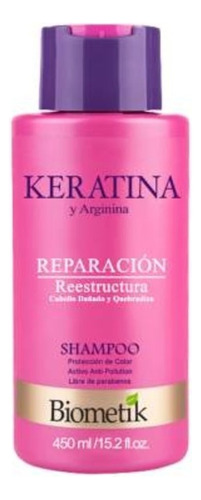 Shampoo De Reparación Keratina Y Arginina 450 Ml