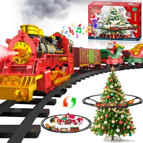 Tren De Navidad Para Arbolito Arbol Con Luces Y Sonidos Electricos Ferrocarril Tren De Navidad Para Arbolito Arbol Con Luces Y Sonidos Electricos Ferrocarril