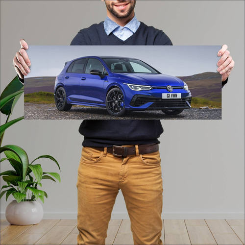 Cuadro 30x80cm Auto 2022 Volkswagen Golf R 20 Ye 962