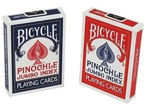 Bicicleta Pinochle Playing Cards Jumbo Index 2 Mazos