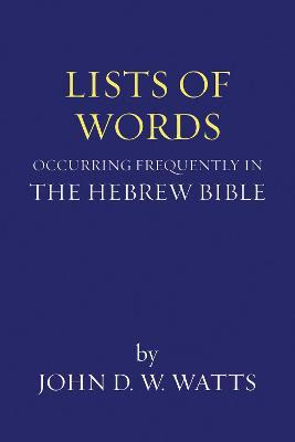 Libro Lists Of Words Occurring Frequently In The Hebrew B...