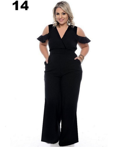 macacão plus size pantalona