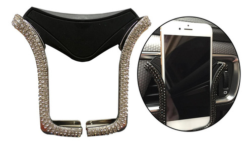 Bling Rhinestone Crystal Convenient Car Automático Plata