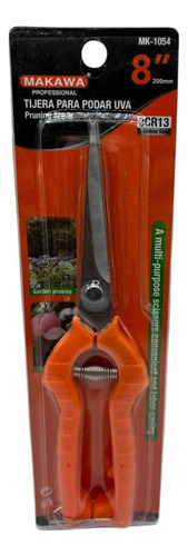 Tijera Para Poda Uva 8 Pulgadas Professional Naranja