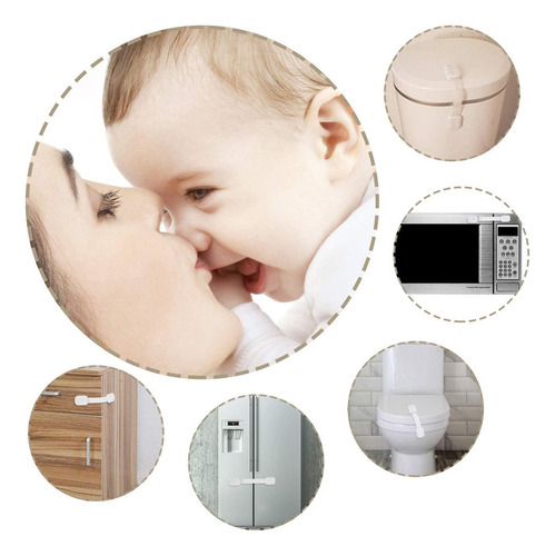 8 Piezas Cerraduras De Seguridad Para Niños, Seguros Para