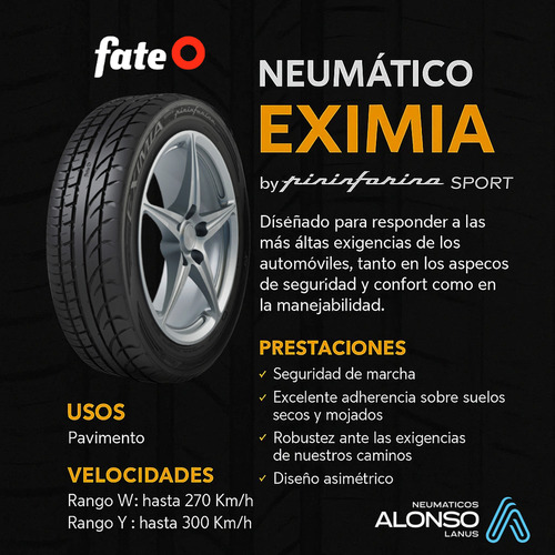 Kit 2 Cubiertas Fate 225/50 R17 98w Exima Pininfarina Sport W