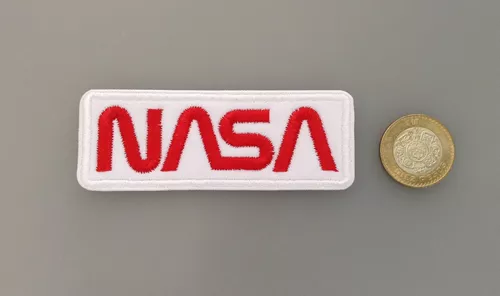 Parches Decorativos de NASA MXNAA-010-1 5 Parches Nasa 9,1x4,1cm Blanco  Rojo Bordado