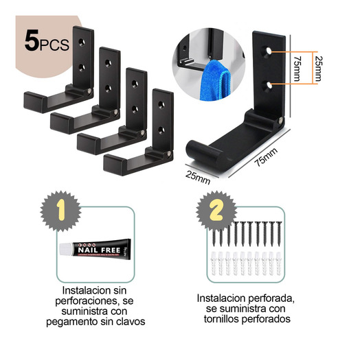 5 Gancho Para Abrigos Plegable Ganchos Plegables De Pared