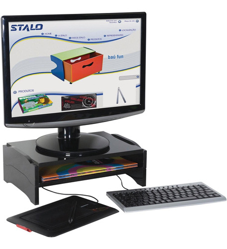 Suporte Para Monitor Preto - Stalo