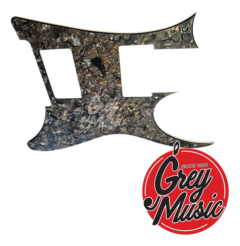 Pickguard Cool Parts Prg01hh Bp Ibanez 3capa Negro Nackarado