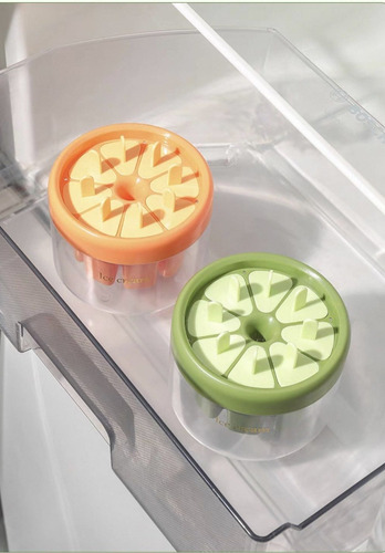Molde De Silicona Para 8 Paletas De Hielo Herramienta Cocina Verde