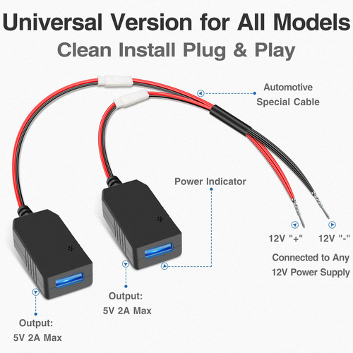 Adaptador De Corriente Dashcam Yamajim Universal 12 V A 5 V