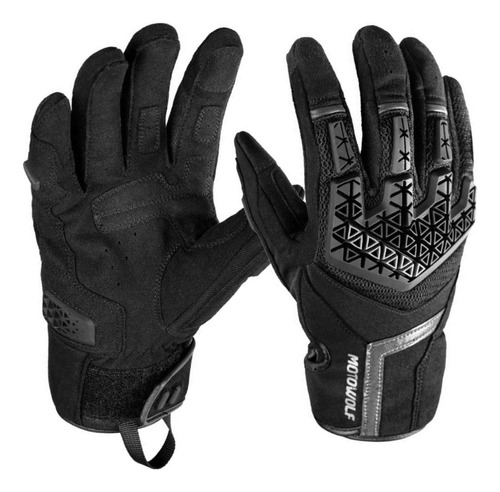 Guantes Deportivos Negros Táctiles Y Tácticos Motowolf 0338