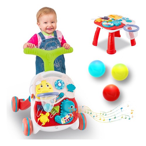 Andadera Para Bebé Niños Interactiva Musical Portátil 3 En 1