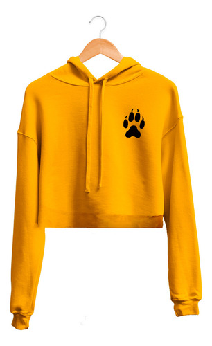 Hoodie Crop Top Patita De Perro