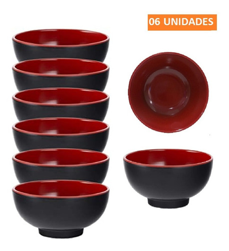 Imagem 2 de 5 de 6 Tigela Japonesa Bowl Oriental Melamina 300ml Cumbuca Owan
