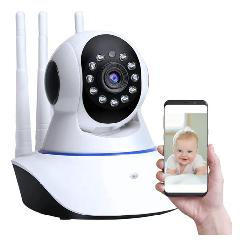 Câmera Babá Eletrônica Full Hd Wifi 360 Ip Visão Noturna