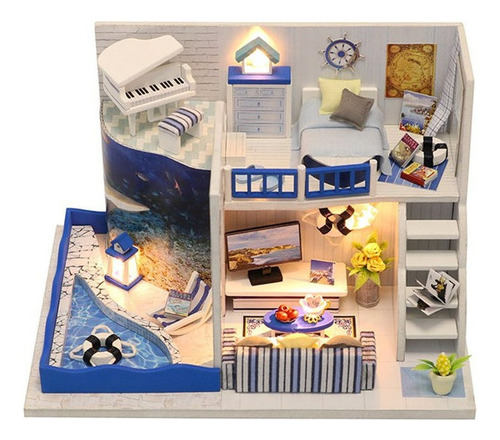 Diy Kit Para Armar Casa De Muñeca Miniatura, Dollhouse Kit