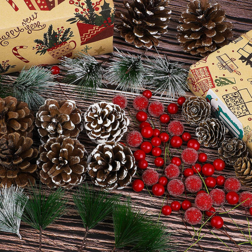 Juego De 232 Coronas De Navidad Hacer Coronas De Pino A...