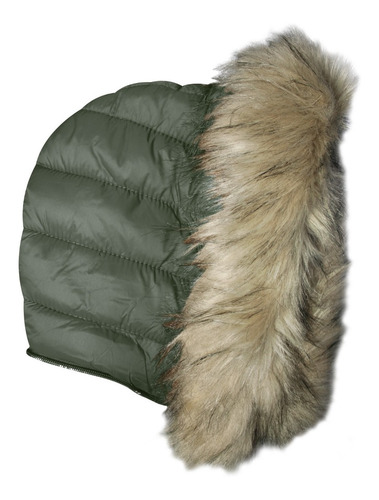 Imagen 5 de 8 de Chamarra Capitonada Gorro Peluche Cierre Mujer Roosevelt 28