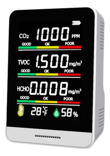 Detector De Co2 Tvoc Hcho, Herramienta De Detección De Tempe