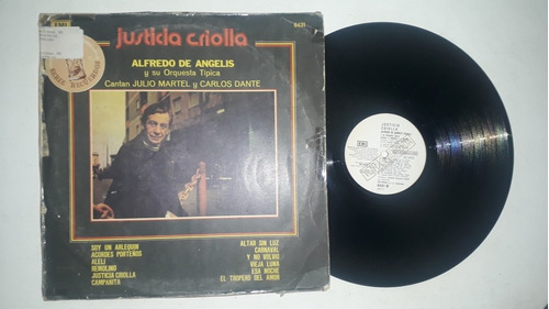 0036 Disco De Vinilo Alfredo De Angelis Justicia Criolla