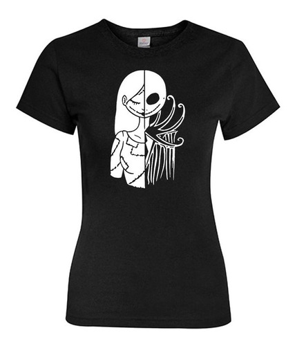 Polera Estampada Mujer El Extraño Mundo De Jack Skellington